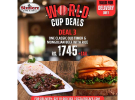 Sizzlerz Cafe & Grill World Cup Deal 3 For Rs.1745/- +Taximage-542